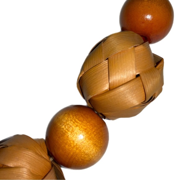 Necklace - Mexican Palm Basketweave Beads - Picture 2 of 3